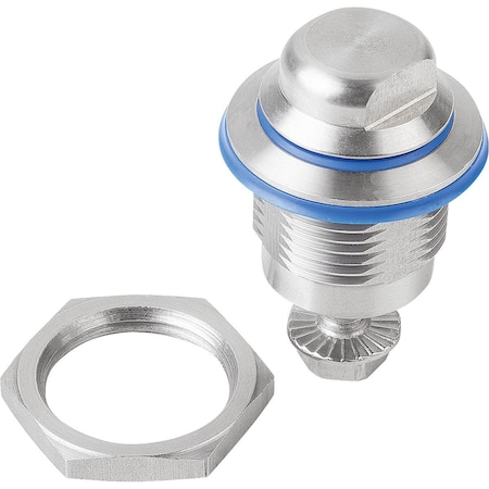 Kipp Quarter-Turn Lock For Hyg. Area, H=18, Stainless Steel 1.4305, Comp:Stainless Steel K1111.60186